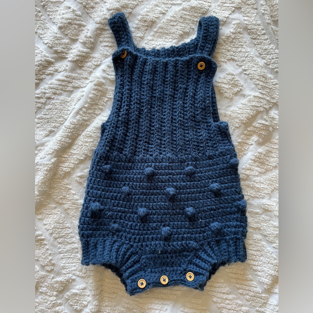 Kids Knit blue romper